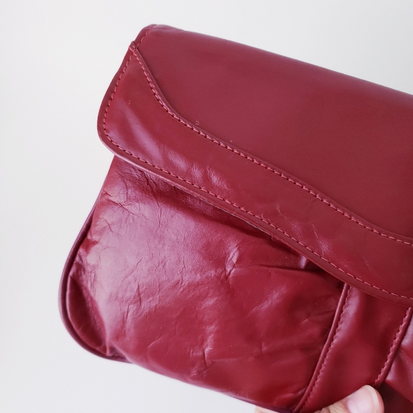 Vintage Dark Burgundy Clutch Bag